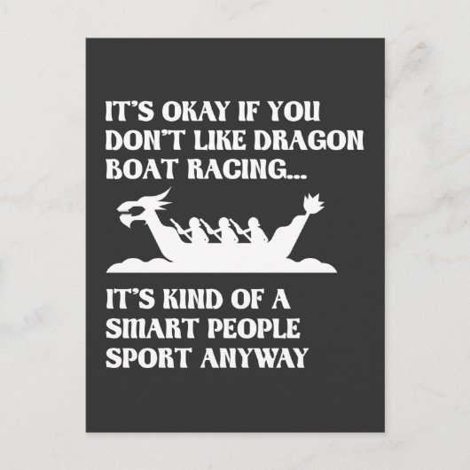 Funny Dragon Boat Racing Spaß Bootrolle Postkarte (Vorderseite)