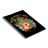  Funny Dragon Grill Master BBQ & Grilling Cartoon Notizblock (Rechte Seite)