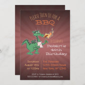 Funny Dragon GRILLEN Party Einladung (Vorne/Hinten)