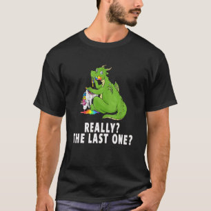 Funny Dragon isst das letzte Einhorn T-Shirt