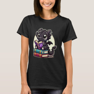 Funny Dragon Lest Ein Buch Niedlicher Buchwurm Buc T-Shirt