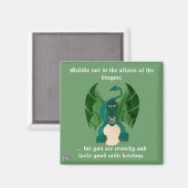 Funny Dragon Magnet (Vorderseite/Rückseite)