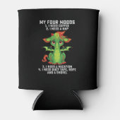 Funny Dragon meine 4 Stimmungen Ich brauche Kaffee Dosenkühler (Vorderseite)