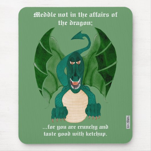 Funny Dragon Mousemat Mousepad (Vorne)