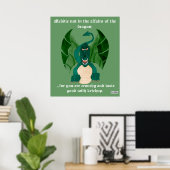 Funny Dragon Poster (Heimbüro)