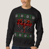 Funny Dragon Ugly Sweater Christmas Lights Dragon Sweatshirt (Vorderseite)