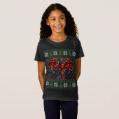 Funny Dragon Ugly Sweater Christmas Lights Dragon T-Shirt (Vorne ganz)