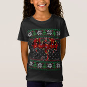 Funny Dragon Ugly Sweater Christmas Lights Dragon T-Shirt (Vorderseite)