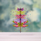 Funny Dragonfly Weihnachtsbaum Acrylschild (Neutral)