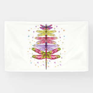 Funny Dragonfly Weihnachtsbaum Banner