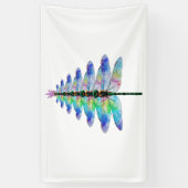 Funny Dragonfly Weihnachtsbaum Banner (Vertikal)