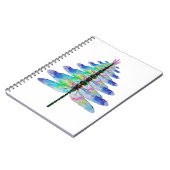 Funny Dragonfly Weihnachtsbaum Notizblock (Linke Seite)