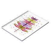 Funny Dragonfly Weihnachtsbaum Notizblock (Linke Seite)