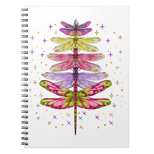 Funny Dragonfly Weihnachtsbaum Notizblock (Vorderseite)