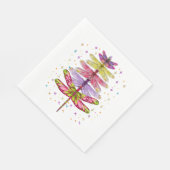 Funny Dragonfly Weihnachtsbaum Serviette (Ecke)