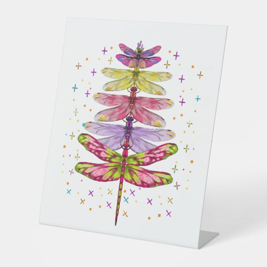 Funny Dragonfly Weihnachtsbaum Sockelschild (Vorderseite)