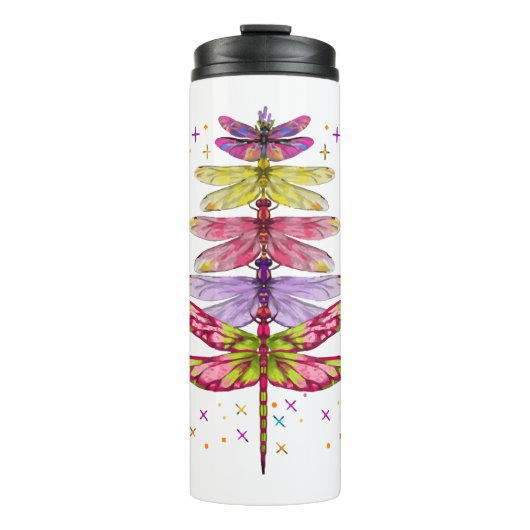 Funny Dragonfly Weihnachtsbaum Thermosbecher (Vorderseite)