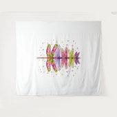 Funny Dragonfly Weihnachtsbaum Wandteppich (Vorderseite (Horizontal))