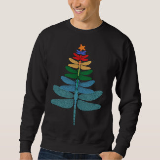 Funny Dragonfly Weihnachtsbaum Xmas Watercolor Gif Sweatshirt