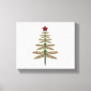 Funny Dragonfly Weihnachtsbaumschmuck Leopard Leinwanddruck