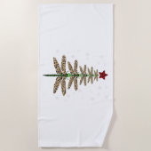Funny Dragonfly Weihnachtsbaumschmuck Leopard Strandtuch (Vorderseite)