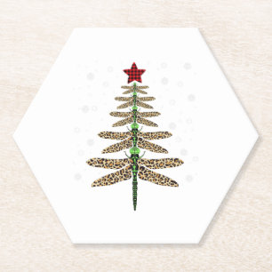Funny Dragonfly Weihnachtsbaumschmuck Leopard Untersetzer