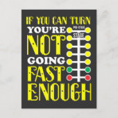 Funny Dragster Driver Race Car Enthusiasten Postkarte (Vorderseite)