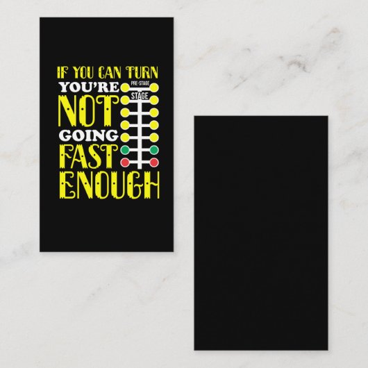 Funny Dragster Fahrer Rennfahrer Enthusiast Visitenkarte (Vorne/Hinten)