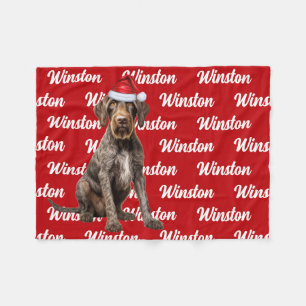 Funny Drahthaarterrier Pointer Dog Name Muster Wei Fleecedecke