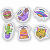 Funny drawing sticker set (Vorderseite)