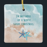 Funny Dreaming of Beach Foto Weihnachten Keramikornament<br><div class="desc">Der Strand ist einer der beliebtesten Orte während der Ferien. Dieses Keramik-Ornament würde eine tolle Ergänzung zu Ihrem Baum oder ein lustiges Geschenk für jemanden,  der den Strand Lieben machen. Fügen Sie der Rückseite ein Foto hinzu.</div>