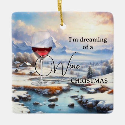 Funny Dreamy Weinkultur und Erde Keramikornament (Vorderseite)