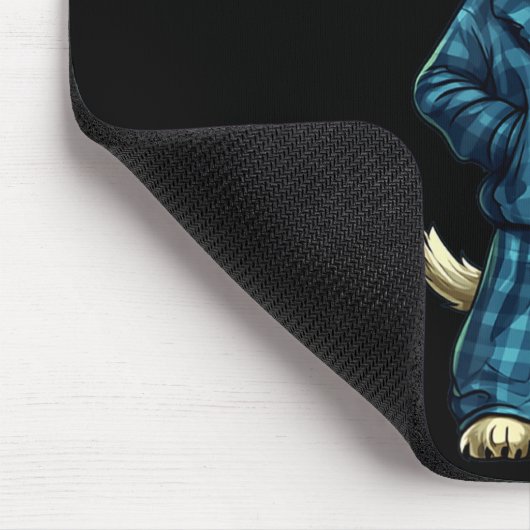 Funny Dreamy Wolf In Pajama Outfit For Sleepy Boys Mousepad (Ecke)