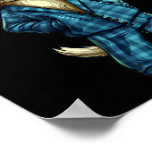 Funny Dreamy Wolf In Pajama Outfit For Sleepy Boys Poster (Ecke)