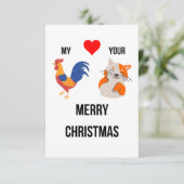 Funny dreckig fröhliche Weihnachtskarte für sie Dankeskarte (Stehend Vorderseite)