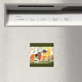Funny Dressed Up Cats im Garden Design Magnet (In Situ (Geschirrspüler))