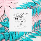 Funny Drink Beach Shell Wedding Cocktail Serviette