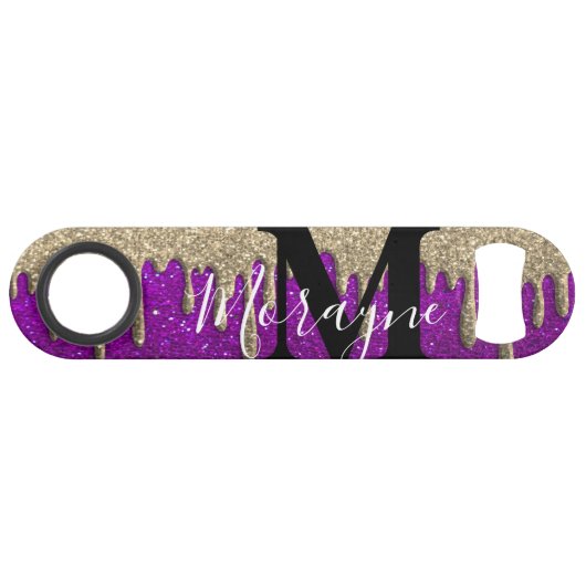 Funny Drink Bier Glitzer Tropfen Glitzern Gold Speed Flaschenöffner (Rückseite Horizontal)