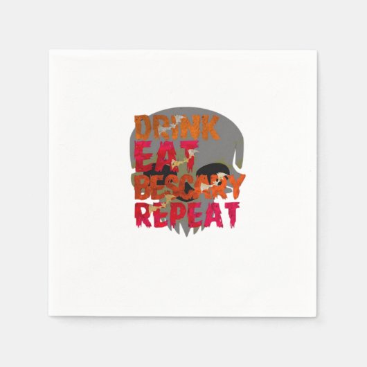 Funny Drink Eat Be Scary Halloween Design Creative Serviette (Vorderseite)