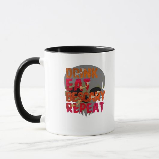 Funny Drink Eat Be Scary Halloween Design Creative Tasse (Links)