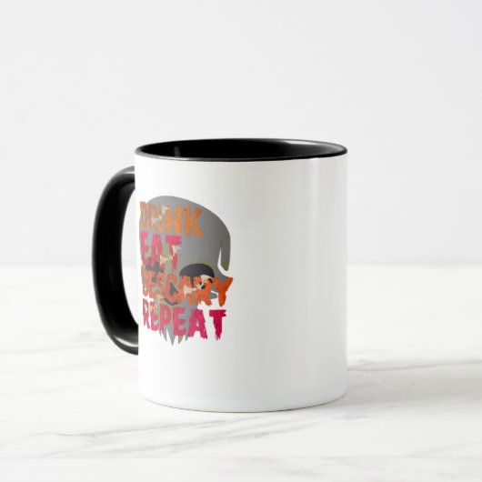 Funny Drink Eat Be Scary Halloween Design Creative Tasse (Vorderseite Links)