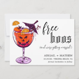 Funny Drink Free Boos Foto Halloween Hochzeit Save The Date