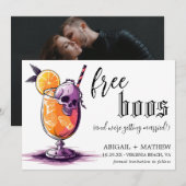 Funny Drink Free Boos Foto Halloween Hochzeit Save The Date (Vorne/Hinten)