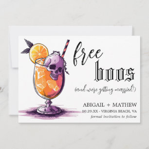 Funny Drink Free Boos Foto Halloween Hochzeit Save The Date