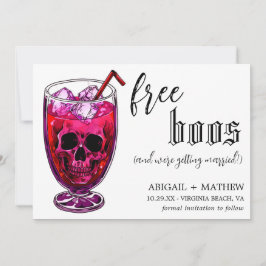Funny Drink Free Boos Foto Halloween Hochzeit Save The Date
