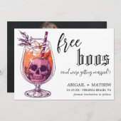 Funny Drink Free Boos Foto Halloween Hochzeit Save The Date (Vorne/Hinten)