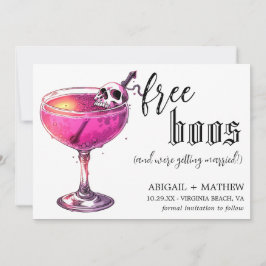 Funny Drink Free Boos Foto Halloween Hochzeit Save The Date