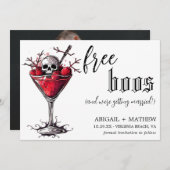 Funny Drink Free Boos Foto Halloween Hochzeit Save The Date (Vorne/Hinten)