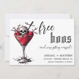 Funny Drink Free Boos Foto Halloween Hochzeit Save The Date