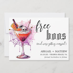 Funny Drink Free Boos Foto Halloween Hochzeit Save The Date